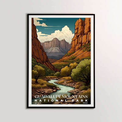 Guadalupe Mountains National Park Poster, Travel Art, Office Poster, Home Decor | S7 - image2